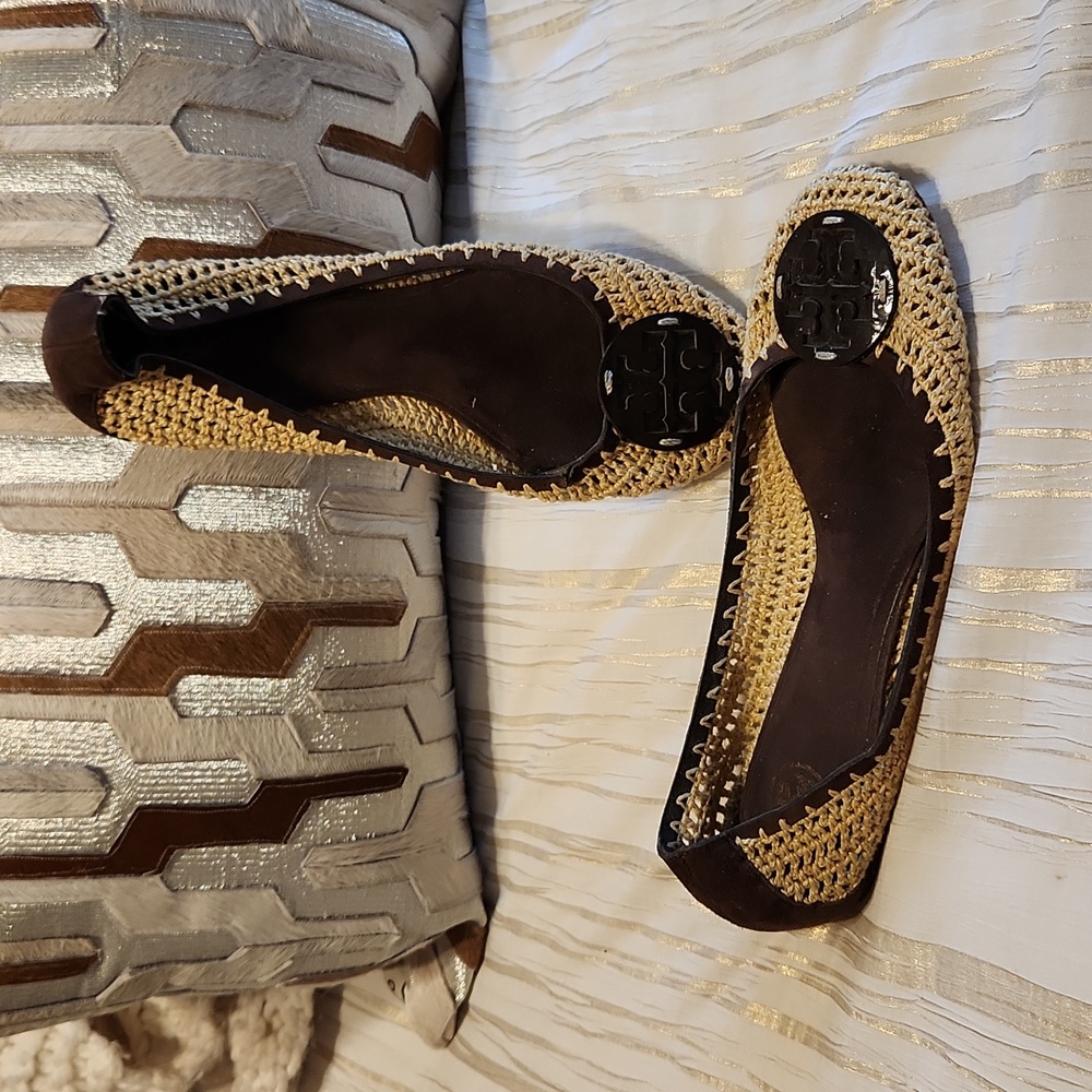Crochet Tory Burch Reva flats 10M